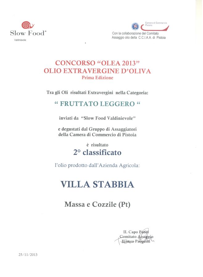 Villa Stabbia Oil at the Film Festival at Oleo 2013