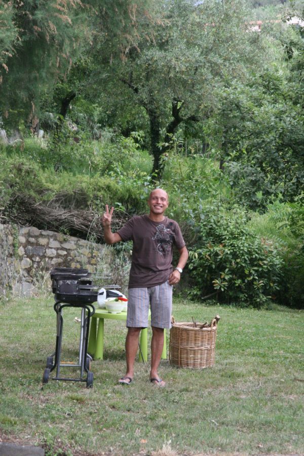 BBQ after the exam at the Villa Stabbia riding centre 