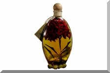 Aromatic Olive Oil with Hot Chili and an Olive Leaf