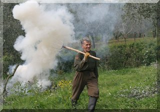 Leftovers from pruning are burned